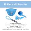 Handstand Kitchen Bluey My First Real Kitchen Tools Set with 1.5 Quart Mixing Bowl, Measuring Spoon Set, Measuring Cup Set and 8.5″ Whisk