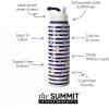 Simple Modern Summit Water Bottle with Straw Lid | Bluey 30oz Leak Proof Stainless Steel Insulated Cup | Gifts for Her Him | Bluey Stripes(Bluey: Stripes)