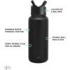 Simple Modern Summit Water Bottle with Straw Lid | Bluey 30oz Leak Proof Stainless Steel Insulated Cup | Gifts for Her Him | Bluey Stripes(-Disney: Minnie Mouse on Blue)