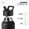 Simple Modern Summit Water Bottle with Straw Lid | Bluey 30oz Leak Proof Stainless Steel Insulated Cup | Gifts for Her Him | Bluey Stripes(-Disney: Seal of a Princess)