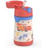 Thermos Baby 10 oz. Stainless Steel Bottle with pop-up straw, Bluey(Cars)