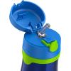 Thermos Baby 10 oz. Stainless Steel Bottle with pop-up straw, Bluey(Navy with Lime)