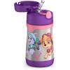Thermos Baby 10 oz. Stainless Steel Bottle with pop-up straw, Bluey(Paw Patrol Girl)