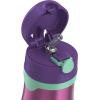 Thermos Baby 10 oz. Stainless Steel Bottle with pop-up straw, Bluey(Purple with Teal)