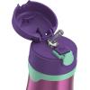 Thermos Baby 10 oz. Stainless Steel Bottle with pop-up straw, Bluey(Purple with Teal)