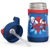Thermos Baby 10 oz. Stainless Steel Bottle with pop-up straw, Bluey(Spidey and His Amazing)
