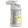 Thermos Baby 10 oz. Stainless Steel Bottle with pop-up straw, Bluey(THE MANDALORIAN)