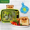 Uncanny Brands Bluey Retro TV Toaster with Light Up Frame, Two Slice Model with Bluey Toast Design, Themed Kitchen Appliance(Shrek)