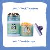 Whiskware Bluey Stackable Snack Containers for Babies, Toddlers, and Kids, 3 Stackable Snack Cups for School and Travel, Cupholder Friendly, Bluey and Bingo! Let’s Do This!(Blue/Blue/Blue)