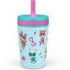 Zak Designs Bluey Kelso Toddler Cups For Travel or At Home, 12oz Vacuum Insulated Stainless Steel Sippy Cup With Leak-Proof Design is Perfect For Kids (Bluey, Bingo, Grandad Mort)(SuperKitties (Ginny  Sparks  Buddy  Bitsy))