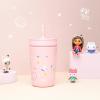 Zak Designs Bluey Kelso Toddler Cups For Travel or At Home, 12oz Vacuum Insulated Stainless Steel Sippy Cup With Leak-Proof Design is Perfect For Kids (Bluey, Bingo, Grandad Mort)(Gabbys Dollhouse)