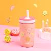 Zak Designs Bluey Kelso Toddler Cups For Travel or At Home, 12oz Vacuum Insulated Stainless Steel Sippy Cup With Leak-Proof Design is Perfect For Kids (Bluey, Bingo, Grandad Mort)(Happy Fruit)