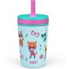 Zak Designs Bluey Kelso Toddler Cups For Travel or At Home, 12oz Vacuum Insulated Stainless Steel Sippy Cup With Leak-Proof Design is Perfect For Kids (Bluey, Bingo, Grandad Mort)(SuperKitties (Ginny  Sparks  Buddy  Bitsy))