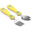 Zak Designs Bluey Kid Flatware Set with Fun Character Art on Both Utensils, Non Slip Fork and Spoon Set is Perfect for Encouraging Picky Eaters to Finish Their Plates (2 pk, BPA-Free)(Bluey)