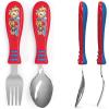 Zak Designs Bluey Kid Flatware Set with Fun Character Art on Both Utensils, Non Slip Fork and Spoon Set is Perfect for Encouraging Picky Eaters to Finish Their Plates (2 pk, BPA-Free)(Paw Patrol)