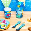 Zak Designs Bluey Kid Flatware Set with Fun Character Art on Both Utensils, Non Slip Fork and Spoon Set is Perfect for Encouraging Picky Eaters to Finish Their Plates (2 pk, BPA-Free)(Baby Shark)