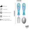 Zak Designs Bluey Kid Flatware Set with Fun Character Art on Both Utensils, Non Slip Fork and Spoon Set is Perfect for Encouraging Picky Eaters to Finish Their Plates (2 pk, BPA-Free)(Baby Shark)