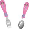 Zak Designs Bluey Kid Flatware Set with Fun Character Art on Both Utensils, Non Slip Fork and Spoon Set is Perfect for Encouraging Picky Eaters to Finish Their Plates (2 pk, BPA-Free)(Minnie Mouse)