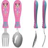 Zak Designs Bluey Kid Flatware Set with Fun Character Art on Both Utensils, Non Slip Fork and Spoon Set is Perfect for Encouraging Picky Eaters to Finish Their Plates (2 pk, BPA-Free)(Minnie Mouse)