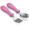 Zak Designs Bluey Kid Flatware Set with Fun Character Art on Both Utensils, Non Slip Fork and Spoon Set is Perfect for Encouraging Picky Eaters to Finish Their Plates (2 pk, BPA-Free)(Minnie Mouse)