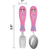 Zak Designs Bluey Kid Flatware Set with Fun Character Art on Both Utensils, Non Slip Fork and Spoon Set is Perfect for Encouraging Picky Eaters to Finish Their Plates (2 pk, BPA-Free)(Minnie Mouse)