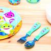 Zak Designs Bluey Kid Flatware Set with Fun Character Art on Both Utensils, Non Slip Fork and Spoon Set is Perfect for Encouraging Picky Eaters to Finish Their Plates (2 pk, BPA-Free)(Baby Shark)