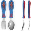 Zak Designs Bluey Kid Flatware Set with Fun Character Art on Both Utensils, Non Slip Fork and Spoon Set is Perfect for Encouraging Picky Eaters to Finish Their Plates (2 pk, BPA-Free)(Spider-Man)