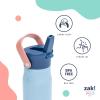 Zak Designs Harmony Bluey Water Bottle for Travel or At Home, 18oz Durable Plastic is Leak-Proof When Closed with Straw Lid and Carry Handle, 2-Pack (Bluey and Bingo)(Barbie-Pink)