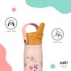 Zak Designs Harmony Bluey Water Bottle for Travel or At Home, 18oz Durable Plastic is Leak-Proof When Closed with Straw Lid and Carry Handle, 2-Pack (Bluey and Bingo)(St. Jude (Floral))