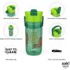 Zak Designs Harmony Bluey Water Bottle for Travel or At Home, 18oz Durable Plastic is Leak-Proof When Closed with Straw Lid and Carry Handle, 2-Pack (Bluey and Bingo)(Marvel Groot)