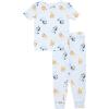 Bluey Boys’ 2-piece Snug-fit Viscose Short-Sleeve Matching Pajama Set, Soft & Cute for Kids(Hoppy Bluey)