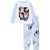 Bluey Girls’ 2-piece Loose-fit Long-Sleeve Matching Pajama Set, Soft & Comfortable for Kids(Bingo Bluey Boxes)