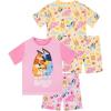 Bluey Pajamas | Bingo Girls Pajamas | 2 Pack Pj Sets | Pack Of 2 Girls Pajama Set