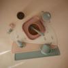 mushie x Bluey Silicone Placemat for Kids | BPA-Free Non-Slip Design (Bluey Ivory)(Blush)