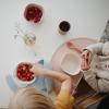 mushie x Bluey Silicone Placemat for Kids | BPA-Free Non-Slip Design (Bluey Ivory)(Blush)