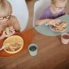 mushie x Bluey Silicone Placemat for Kids | BPA-Free Non-Slip Design (Bluey Ivory)(Dinosaurs)