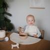 mushie x Bluey Silicone Placemat for Kids | BPA-Free Non-Slip Design (Bluey Ivory)(Pretzels)