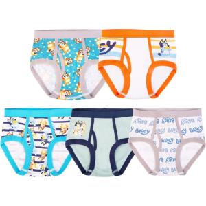 Bluey Boys’ Briefs of 100% Combed Cotton Underwear Briefs, Sizes 18m, 2/3t, 4t, 4, 6, and 8(5-pack Bluey)