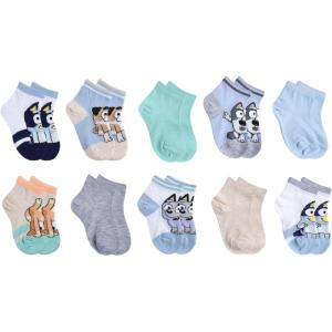 Bluey boys Baby Boys Multi Pack Socks(White (10-pack))