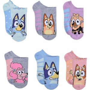Bluey girls Multi Pack Kid’s Socks(Sky Blue (6-pack))