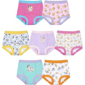 Potty Training Pants, 100% Cotton Padded Underwear, 7-Pack, Sizes 18 M, 2T, 3T and 4T(7-pack Bluey)