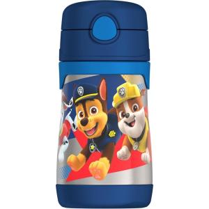 Thermos Baby 10 oz. Stainless Steel Bottle with pop-up straw, Bluey(PAW PATROL BOY)