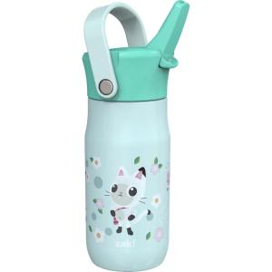 Zak Designs Harmony Bluey Water Bottle for Travel or At Home, 18oz Durable Plastic is Leak-Proof When Closed with Straw Lid and Carry Handle, 2-Pack (Bluey and Bingo)(Gabby’s Dollhouse)