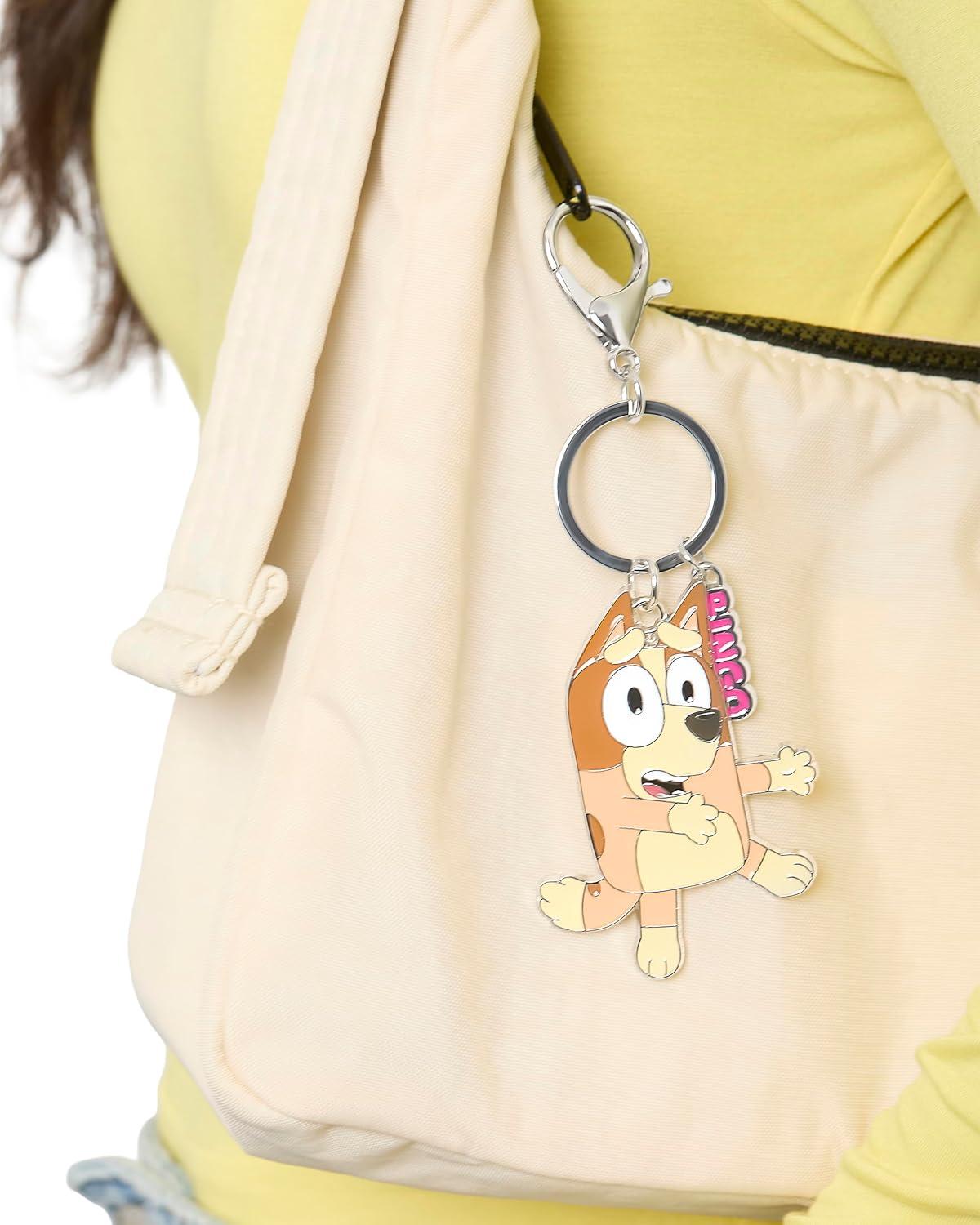 imageBingo and Bluey Backpack Keychain Charm 2Pack Official License EnamelPlated Bluey Bag Charms