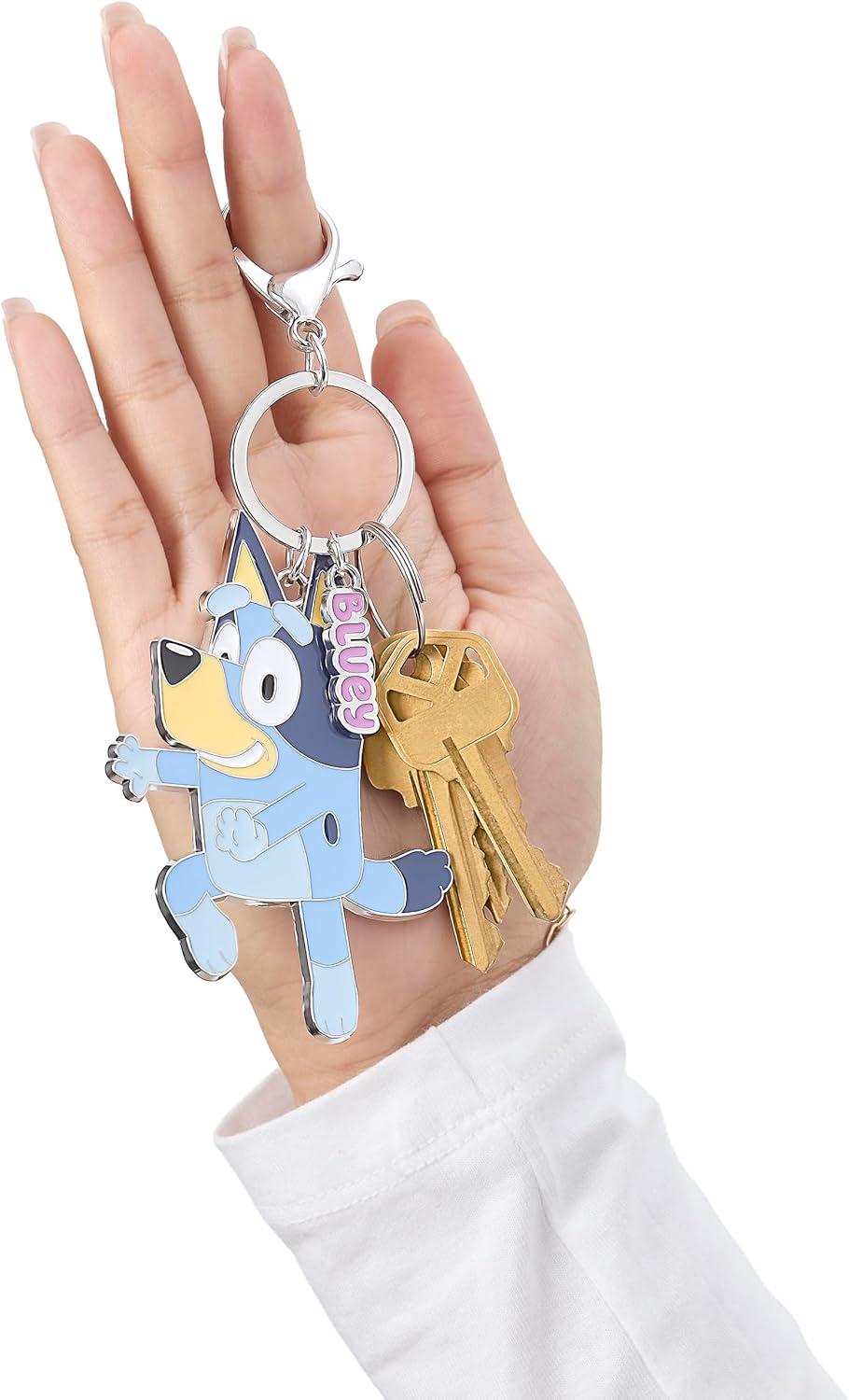 imageBingo and Bluey Backpack Keychain Charm 2Pack Official License EnamelPlated Bluey Bag Charms