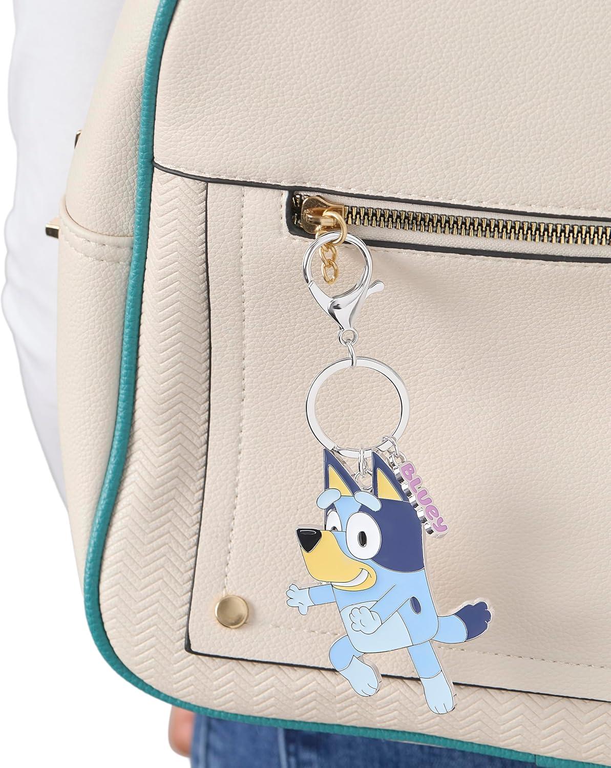 imageBingo and Bluey Backpack Keychain Charm 2Pack Official License EnamelPlated Bluey Bag Charms
