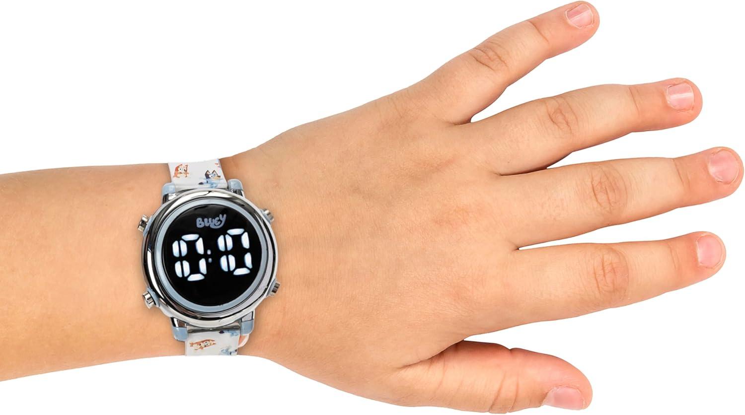 imageBluey Digital Watch for Kids with LightUp Screen and Silicone Strap Featuring Bluey and Friends Easy Time Display Fun for Boys and Girls Fits Wrists 55 to 8