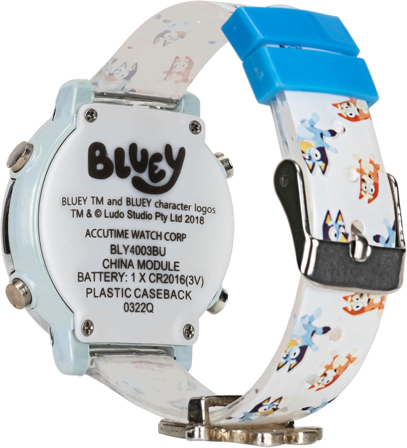 imageBluey Digital Watch for Kids with LightUp Screen and Silicone Strap Featuring Bluey and Friends Easy Time Display Fun for Boys and Girls Fits Wrists 55 to 8