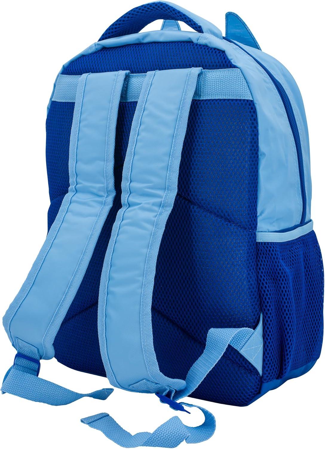 imageBluey Kids Backpack 16 Inch School Bag with 3D Features Blue