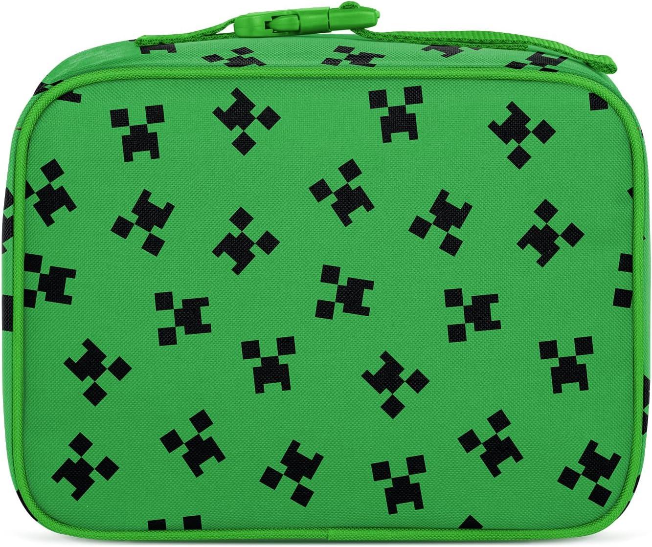 imageSimple Modern Bluey Kids Lunch Box for Toddler Reusable Insulated Bag for Girls Meal Containers for School with Exterior and Interior Pockets Hadley Collection Bluey SkyMinecraft Creeper